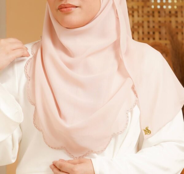 BAWAL SHAWL JELITA - PASTEL CORAL