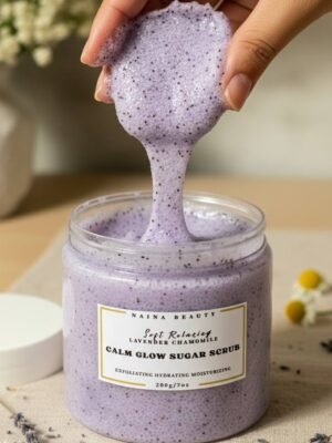 LAVENDER CHAMOMILE  | CALM GLOW SUGAR SCRUB – SOFT RELAXING