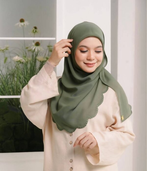 BAWAL SHAWL JELITA - OLIVE GREEN