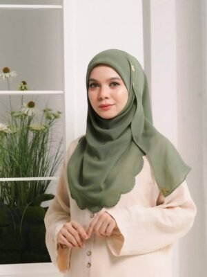 BAWAL SHAWL JELITA - OLIVE GREEN