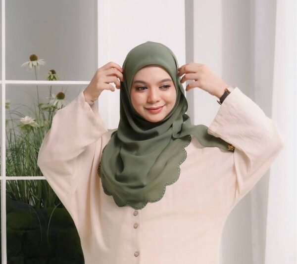 BAWAL SHAWL JELITA - OLIVE GREEN