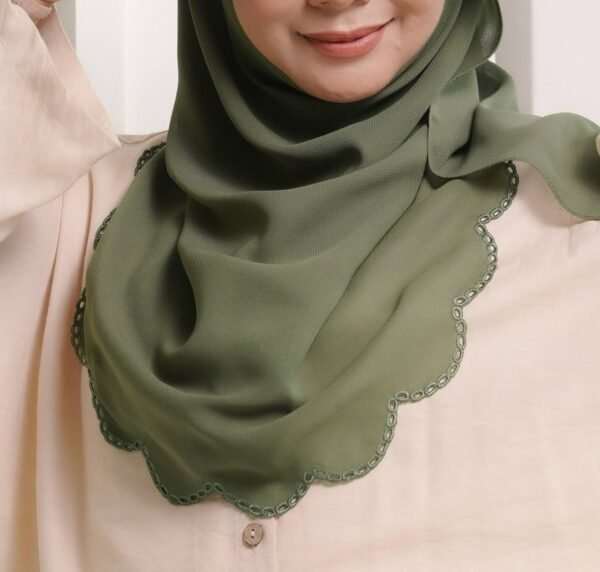 BAWAL SHAWL JELITA - OLIVE GREEN