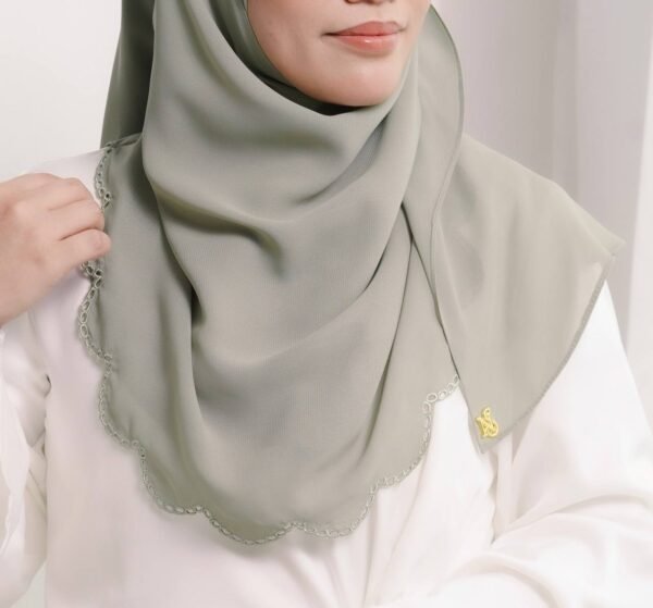 BAWAL SHAWL JELITA - POWDER GREEN