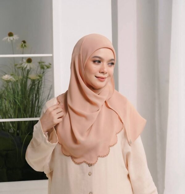 BAWAL SHAWL JELITA - PEACH NUDE