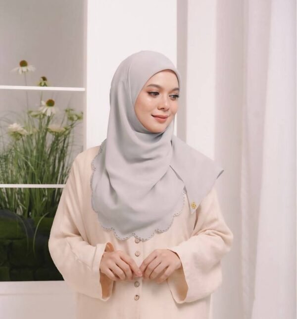 BAWAL SHAWL JELITA - SILVER GREY