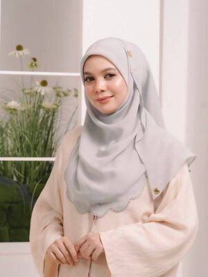 BAWAL SHAWL JELITA - SILVER GREY