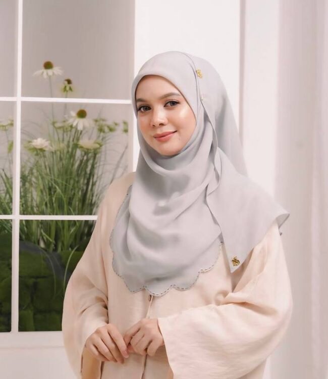 BAWAL SHAWL JELITA - SILVER GREY
