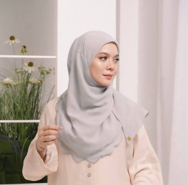 BAWAL SHAWL JELITA - SILVER GREY